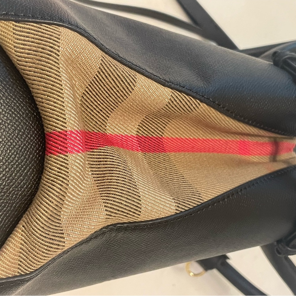 Burberry Black Leather Satchel with Gold Hardware - Picture 7 of 7